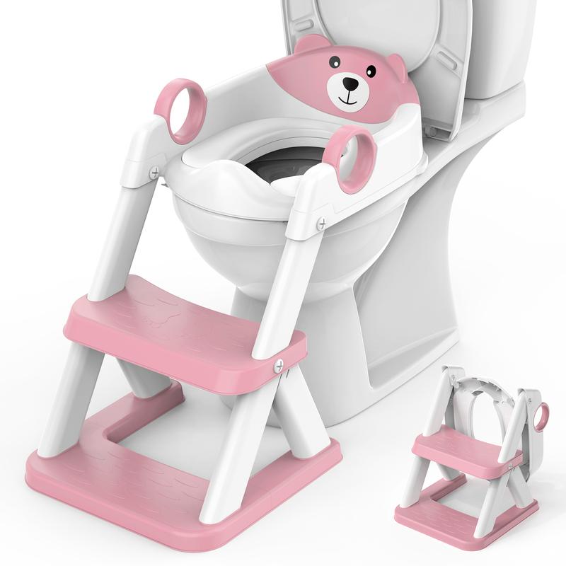 2-in-1 Potty Training Seat with Step Stool & Safety Handles