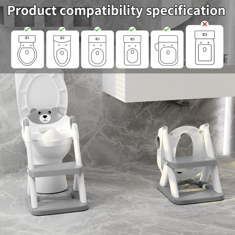 2-in-1 Potty Training Seat with Step Stool & Safety Handles