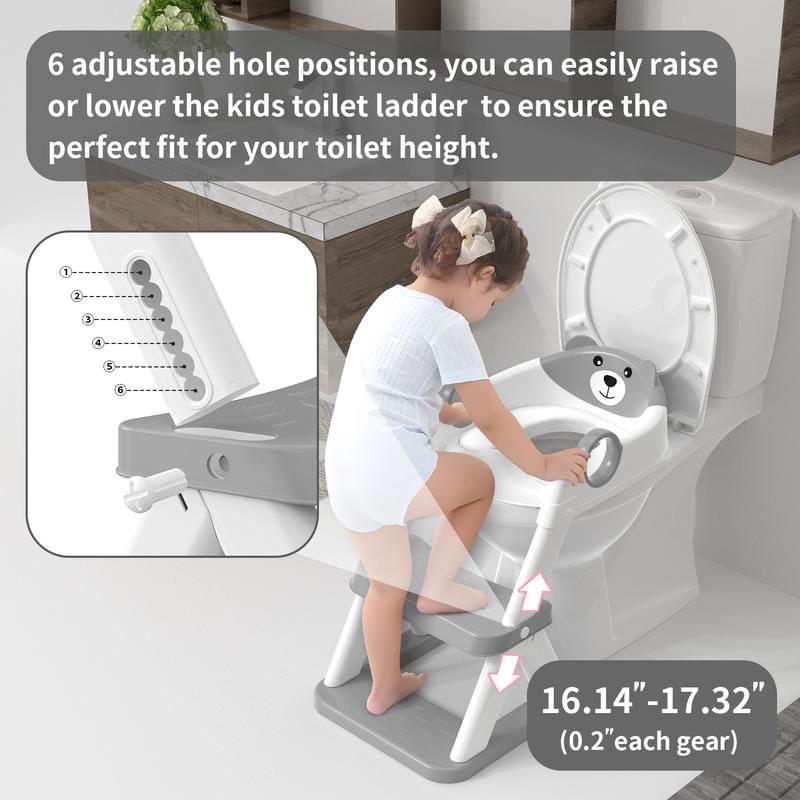 2-in-1 Potty Training Seat with Step Stool & Safety Handles